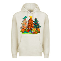 Oatmeal Heather christmas basketball trees bbs Premium Hoodie - BundleAndBundleShop