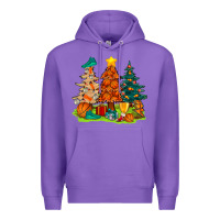 Purple christmas basketball trees bbs Premium Hoodie - BundleAndBundleShop