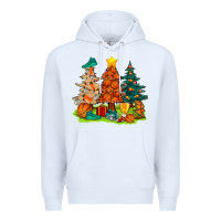 White christmas basketball trees bbs Premium Hoodie - BundleAndBundleShop
