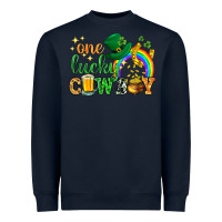 Navy One lucky cowboy St. Patricks day Heavyweight Sweatshirt - HowdyJamesFarm