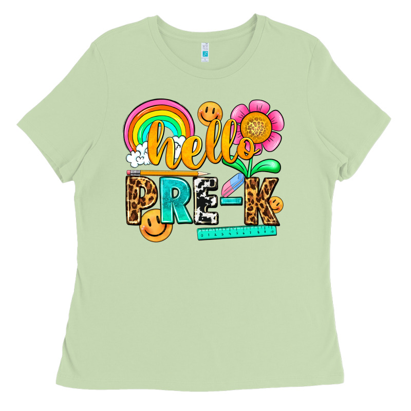 Hello Pre K Ladies Tee by NancyCooperArtShop | Teevron