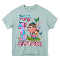 Arona my 1 st birthday with little cute cow Heavy Core Tee - NancyCooperArtShop