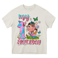 Cream my 1 st birthday with little cute cow Heavy Core Tee - NancyCooperArtShop