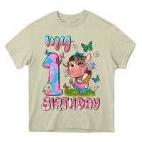 Mossy my 1 st birthday with little cute cow Heavy Core Tee - NancyCooperArtShop