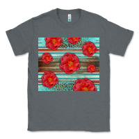 Charcoal Heather Western Roses Classic Tee - LillyAllenDesigns