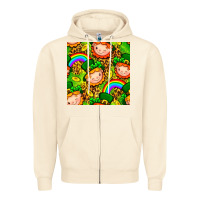 Sandshell St. Patrick's dwarf seamless pattern digital paper Zipper Hoodie - BundleAndBundleShop