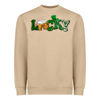 Mushroom Lucky with beer St. Patricks day Heavyweight Sweatshirt - HowdyJamesFarm