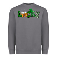 Storm Lucky with beer St. Patricks day Heavyweight Sweatshirt - HowdyJamesFarm