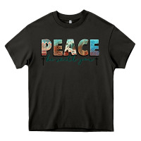Asphalt peace be with you cross Heavy Core Tee - NancyCooperArtShop