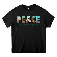 Black peace be with you cross Heavy Core Tee - NancyCooperArtShop