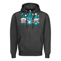 Charcoal Heather winter gnomies Zipper Hoodie - BundleAndBundleShop