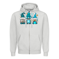 Dove Grey winter gnomies Zipper Hoodie - BundleAndBundleShop