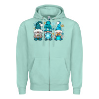 Seafoam winter gnomies Zipper Hoodie - BundleAndBundleShop