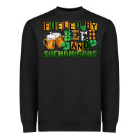 Black fueled by beer and shenanigans Heavyweight Sweatshirt - CowGirlArtShop
