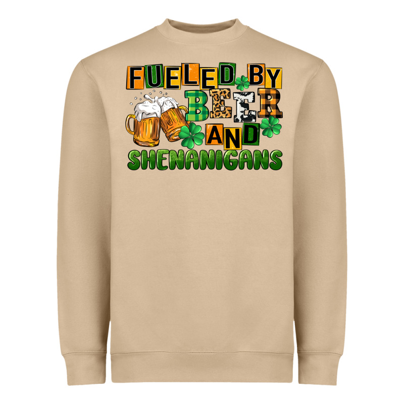 Fueled By Beer And Shenanigans Heavyweight Sweatshirt by CowGirlArtShop | Teevron