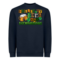Navy fueled by beer and shenanigans Heavyweight Sweatshirt - CowGirlArtShop