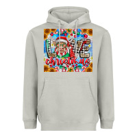 Moon Dust Love Christmas highland cow Heavyweight Hoodie - CowhideDigitalArt