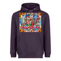 Plum Love Christmas highland cow Heavyweight Hoodie - CowhideDigitalArt