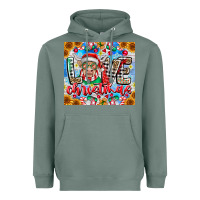 Sage Love Christmas highland cow Heavyweight Hoodie - CowhideDigitalArt