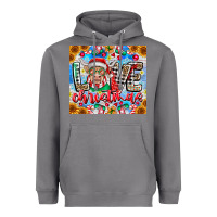 Love Christmas Highland Cow Heavyweight Hoodie | Teevron