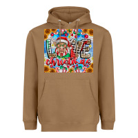 Toasted Coconut Love Christmas highland cow Heavyweight Hoodie - CowhideDigitalArt