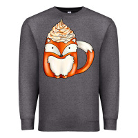 Charcoal Heather coffee cups animal Premium Sweatshirt - CowhideDigitalArt