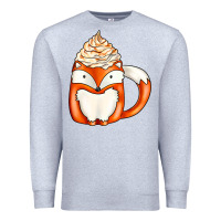 Heather Grey coffee cups animal Premium Sweatshirt - CowhideDigitalArt