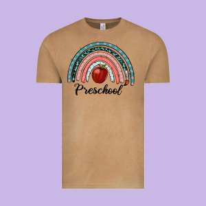 Preschool Rainbow Vintage Tee Designed By Ranaportraitstore