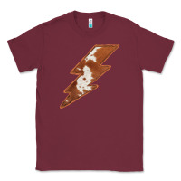 Burgundy Cowhide Patterned Lightning Classic Tee - Bettercallsaul