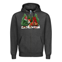 Charcoal Heather christmas santa Zipper Hoodie - FaDigitalArtStudio