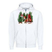 White christmas santa Zipper Hoodie - FaDigitalArtStudio