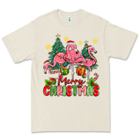 Bone merry christmas flamingos Premium Tee - MaliasSmallBusiness