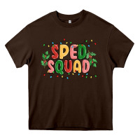 Chocolate Brown sped squad Heavy Core Tee - MaliasSmallBusiness