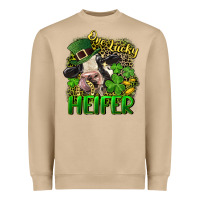 Mushroom One lucky Heifer Heavyweight Sweatshirt - CowGirlArtShop