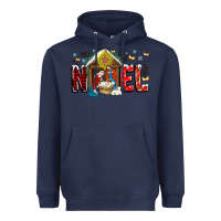 Navy Noel Heavyweight Hoodie - CowhideDigitalArt