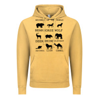 Vintage Mustard Anımals Of The World Vintage Hoodie - Bettercallsaul