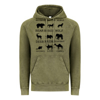 Vintage Olive Anımals Of The World Vintage Hoodie - Bettercallsaul