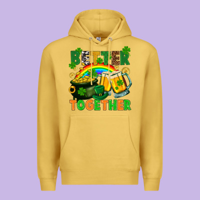 St. Patrick's Day Better Together Premium Hoodie Designed By Fadigitalartstudio