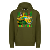 Army Green St. Patrick's Day better together Premium Hoodie - FaDigitalArtStudio