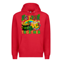 Red St. Patrick's Day better together Premium Hoodie - FaDigitalArtStudio