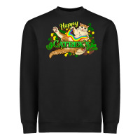 Black St. Patrick's Day cat Heavyweight Sweatshirt - HowdyJamesFarm