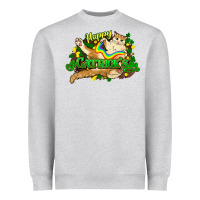 Heather Grey St. Patrick's Day cat Heavyweight Sweatshirt - HowdyJamesFarm