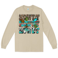 Mushroom Western Howdy Howdy Howdy Long Sleeve Tee - HowdyJamesFarm