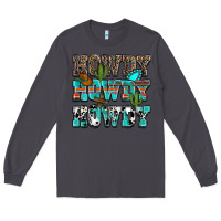 Smoke Western Howdy Howdy Howdy Long Sleeve Tee - HowdyJamesFarm