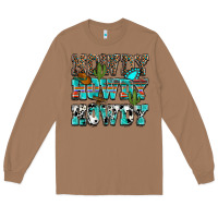 Toasted Coconut Western Howdy Howdy Howdy Long Sleeve Tee - HowdyJamesFarm