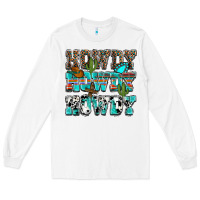 White Western Howdy Howdy Howdy Long Sleeve Tee - HowdyJamesFarm