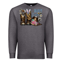 Charcoal Heather Happy Easter Premium Sweatshirt - CowhideDigitalArt