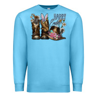 Ocean Blue Happy Easter Premium Sweatshirt - CowhideDigitalArt