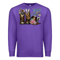 Purple Happy Easter Premium Sweatshirt - CowhideDigitalArt