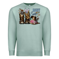 Seafoam Happy Easter Premium Sweatshirt - CowhideDigitalArt